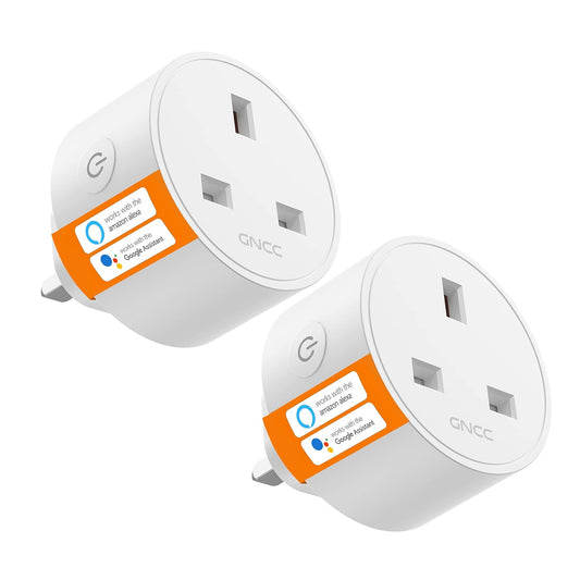 2 Pack Smart WiFi Plugs Work with Alexa Google Home Remote Control 2.4Ghz 13Amp