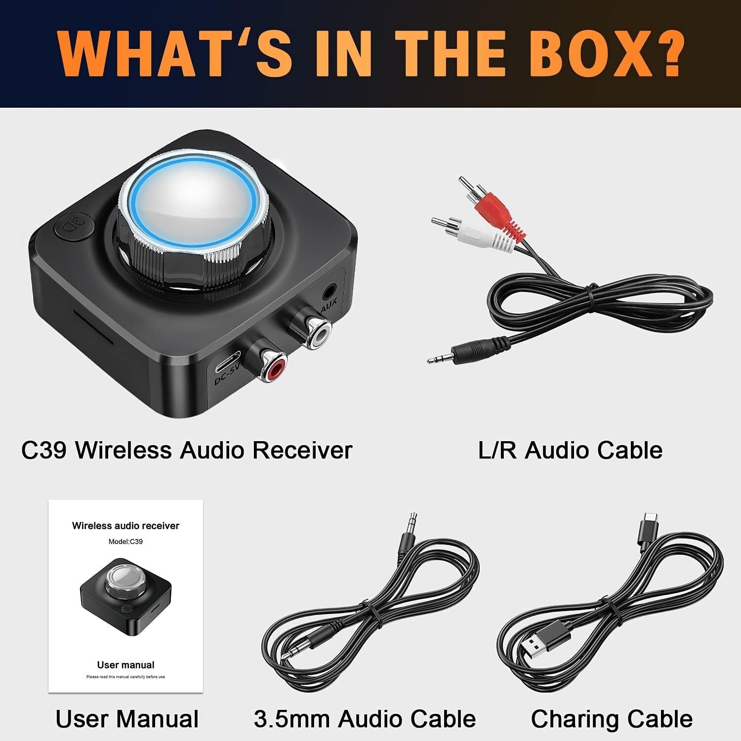 Bluetooth 5.0 Audio Transmitter &  Receiver 3.5mm Jack For Tv Pc Or Car 3D Sound - RLO Tech