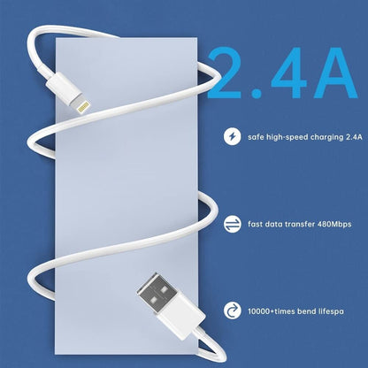 Premium iPhone USB-A to Lightning Charging Cable MFi Certified 1m Each 2 Pack