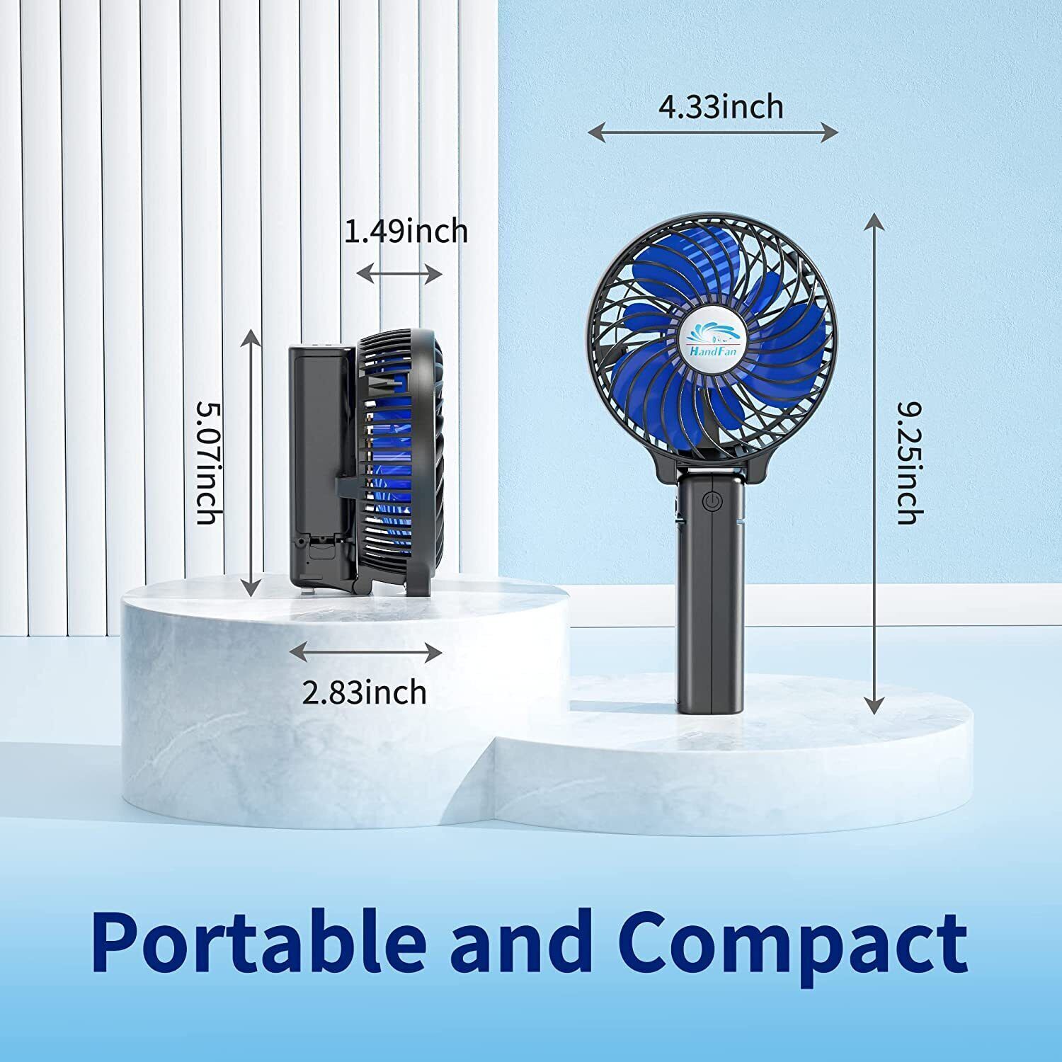 Rechargeable Portable Mini Fan For Home Outdoor Travel Camping Beach with Clip - RLO Tech