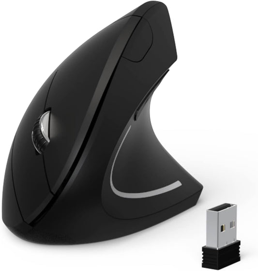 Rechargeable Vertical Wireless Mouse Ergonomic Portable Computer Mouse 6 Buttons
