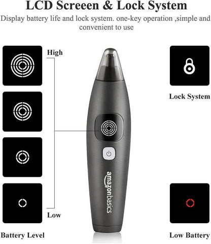 Portable Electric Nose Ear Hair Trimmer Electric Clipper Dual Spinning Blade - RLO Tech