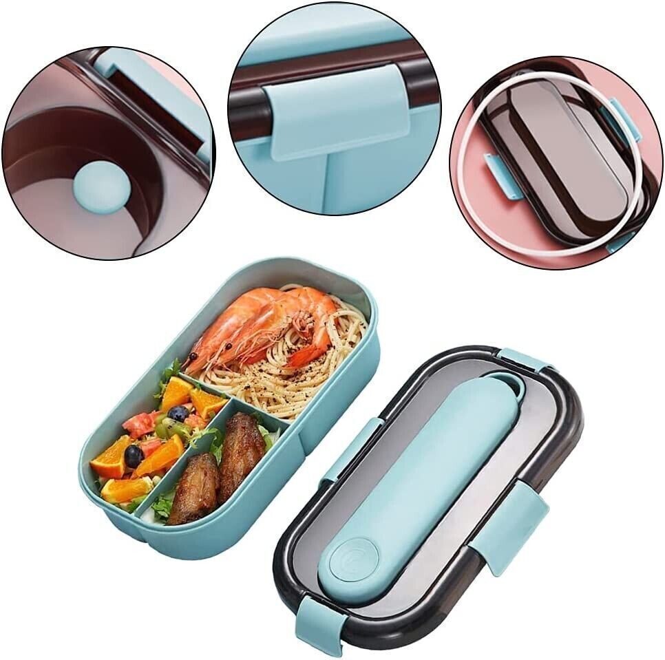 Plastic Lunch Box Sealed Bento Box Sealed Bento Box (With cutlery) - RLO Tech