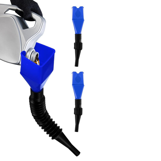 2Pcs Universal Flexible Oil Snap Funnel, with Extendable Flexible Spout,
