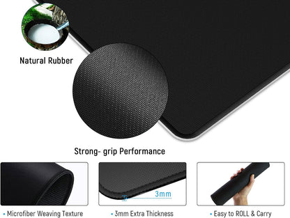 Topographic Large Gaming Mouse Mat Anti Slip Keyboard Mat for Desk Office 90x40