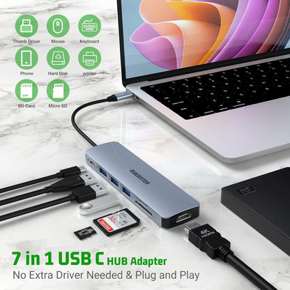 7 in 1 USB C Adapter for Mac Windows iOS HDMI Docking Station