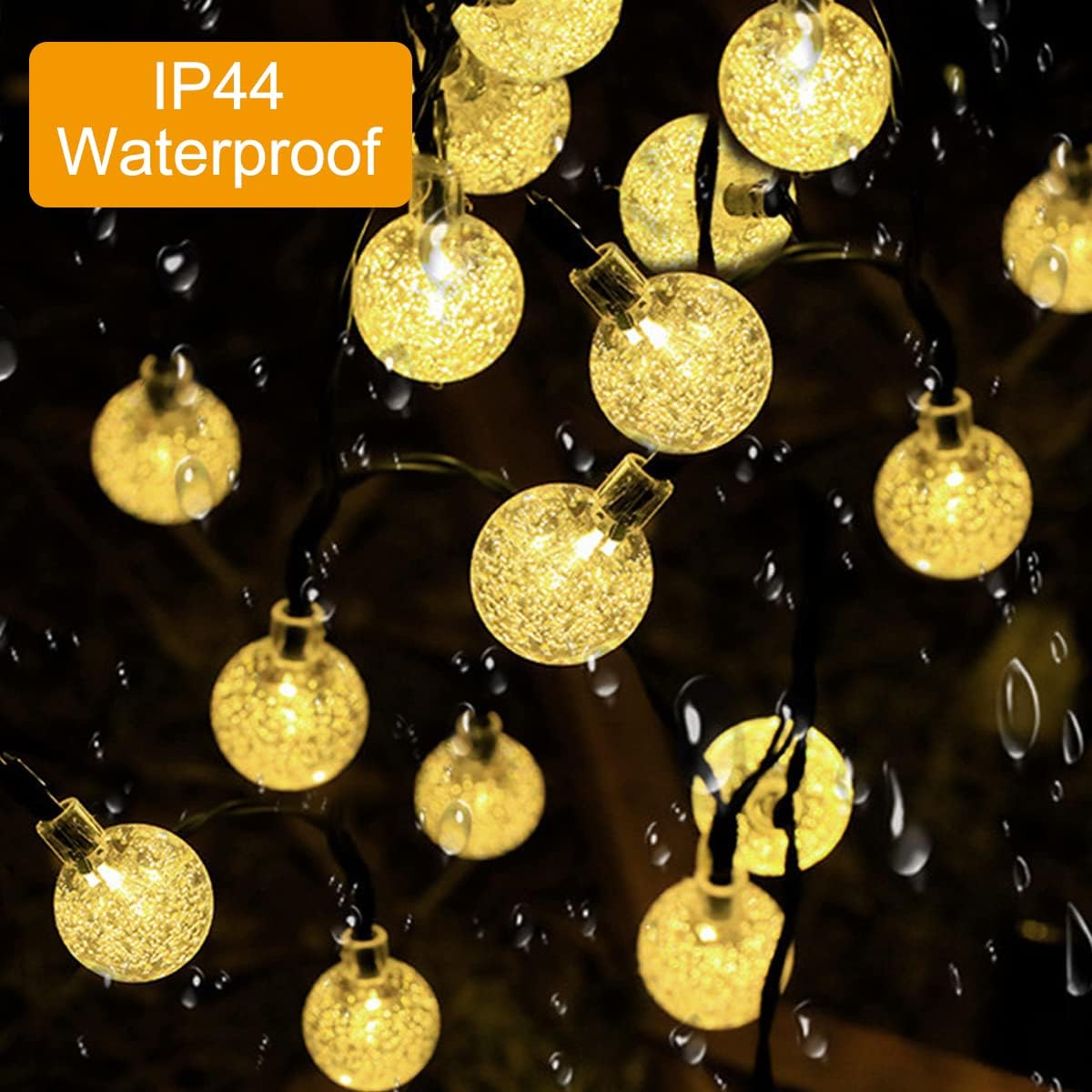 Solar String Light 60 LEDs 11m-36ft Solar Garden Lights Waterproof Warm White