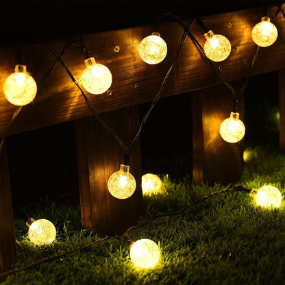 Solar String Light 60 LEDs 11m-36ft Solar Garden Lights Waterproof Warm White