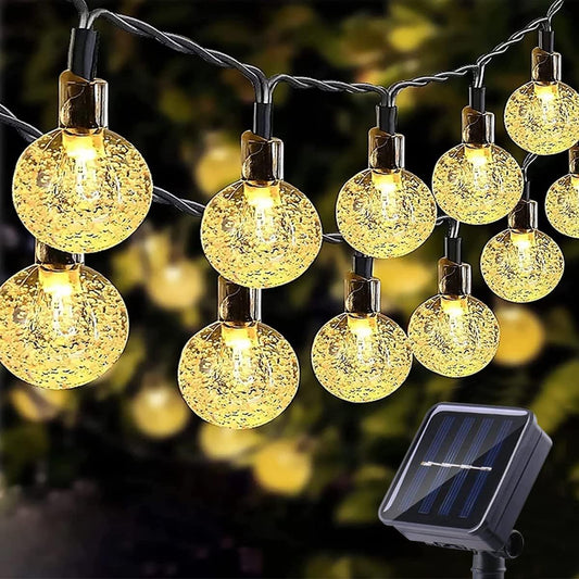 Solar String Light 60 LEDs 11m-36ft Solar Garden Lights Waterproof Warm White