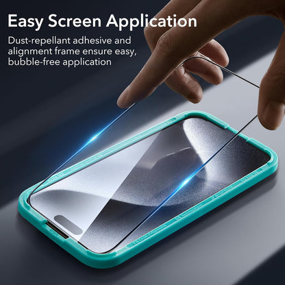 Premium iPhone 15 Pro Max Tempered-Glass Screen Protectors 3 Pk 1 Lens Protector