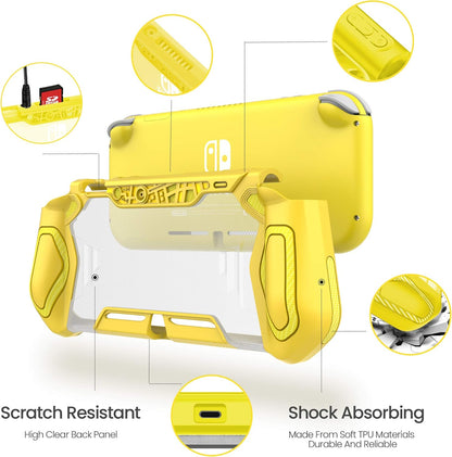 Nintendo Switch Lite Case Sturdy Full Protection with Screen Protector Yellow