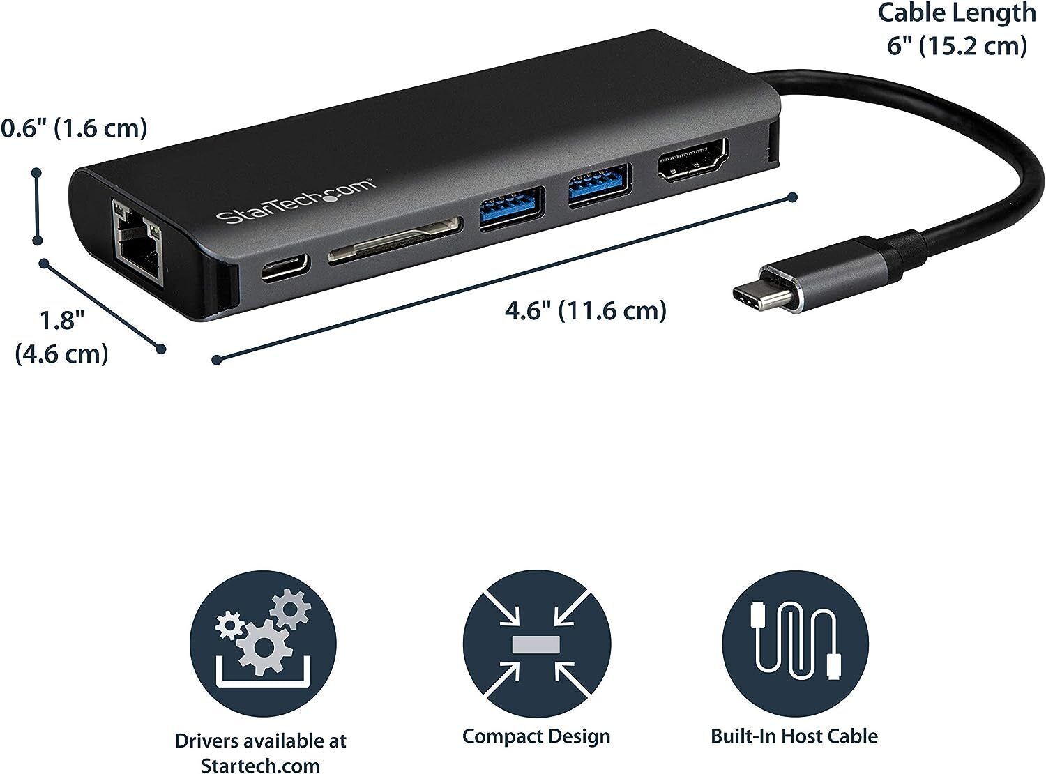 Multiport USB Station Adapter Docking Hub Laptop HDMI Type Type-C with Dock 3.0 - RLO Tech