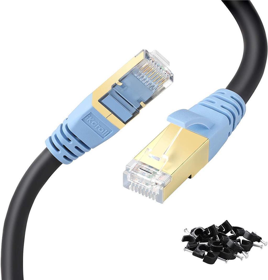 CAT8 Ethernet Cable 40gbps Network Gold Fast Internet Patch Lead Various Sizes - RLO Tech