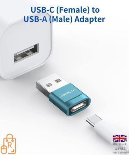 Premium USB Type C Female to USB A Male Adapter Converter Charger - Green - RLO Tech