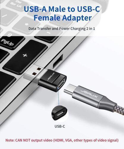 Premium USB Type C Female to USB A Male Adapter Converter Charger - Black - RLO Tech