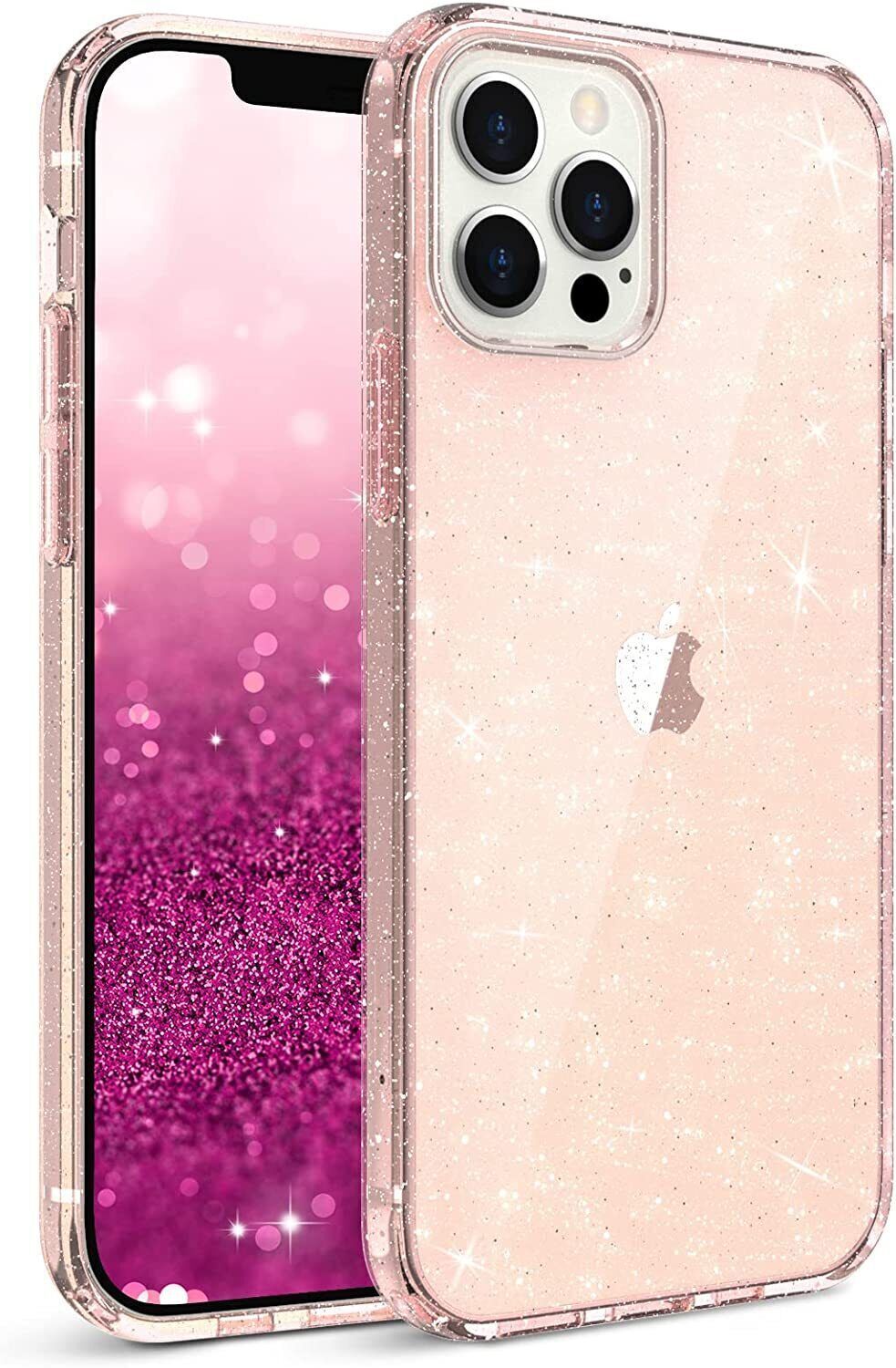 ORNARTO Compatible with iPhone 12 Pro Max Glitter Case Shockproof Hybrid PC+TPU - RLO Tech