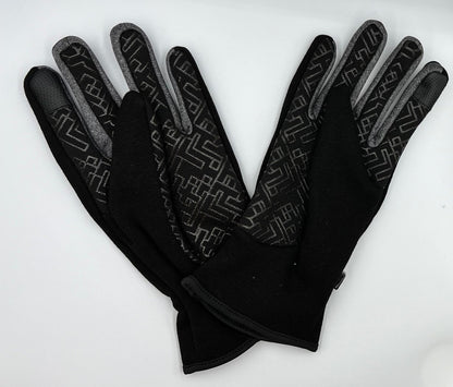 Cycling Gloves Touchscreen Running Black Gloves Warm Non-slip Fleece Lining