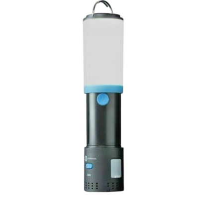 Camping Lantern and Flashlight with Thermometer interchangeable base modules