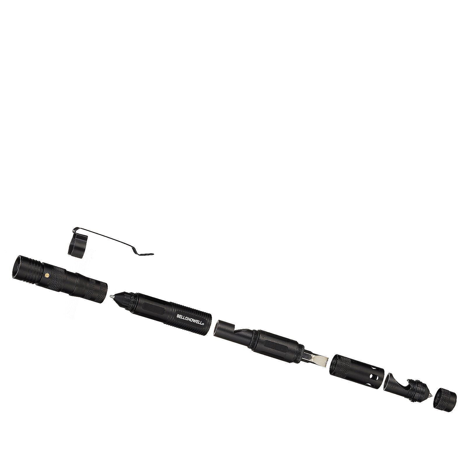 Bell+Howell Tac Pen 9 in 1 Aluminium MultiTool + Multitool Wallet Card - 2 pack - RLO Tech