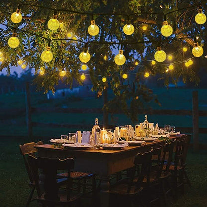 Led Solar Powered Warm White String Lights For Party Wedding Garden 35ft - RLO Tech