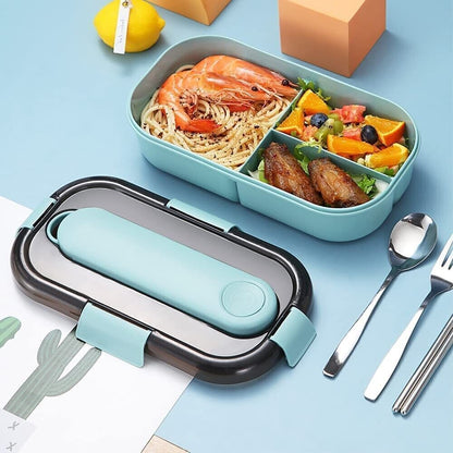 Plastic Lunch Box Sealed Bento Box Sealed Bento Box (With cutlery) - RLO Tech