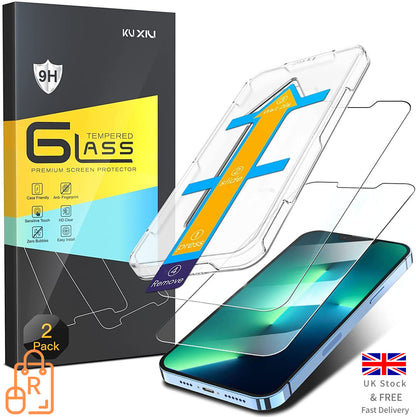 Tempered Glass Screen Protectors for iPhone 13 & 13 Pro with Auto-Alignment Kit. - RLO Tech