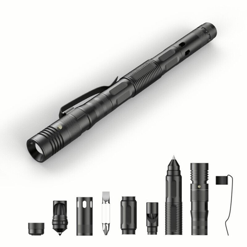 Multi Functional Tac Pen 9 in 1 High Grade Aluminium With Wallet Tool Card