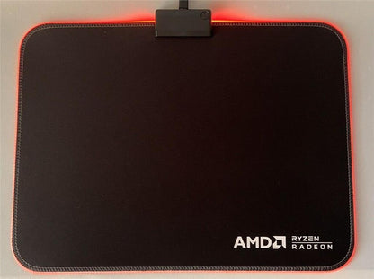 BOX OF 10 AMD RED LED GAMING MOUSE PAD - USB LIGHT-UP - ANTI SLIP (365 x 255 mm)