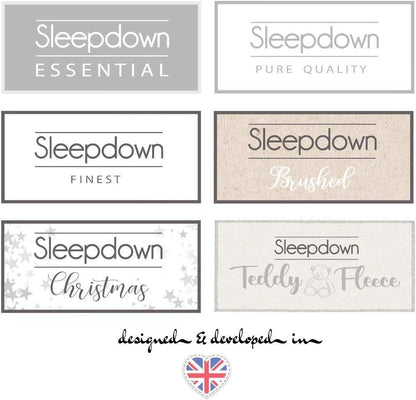 Sleepdown Fitted Sheet 100% Brushed Cotton Flannelette Luxury Bedding - King