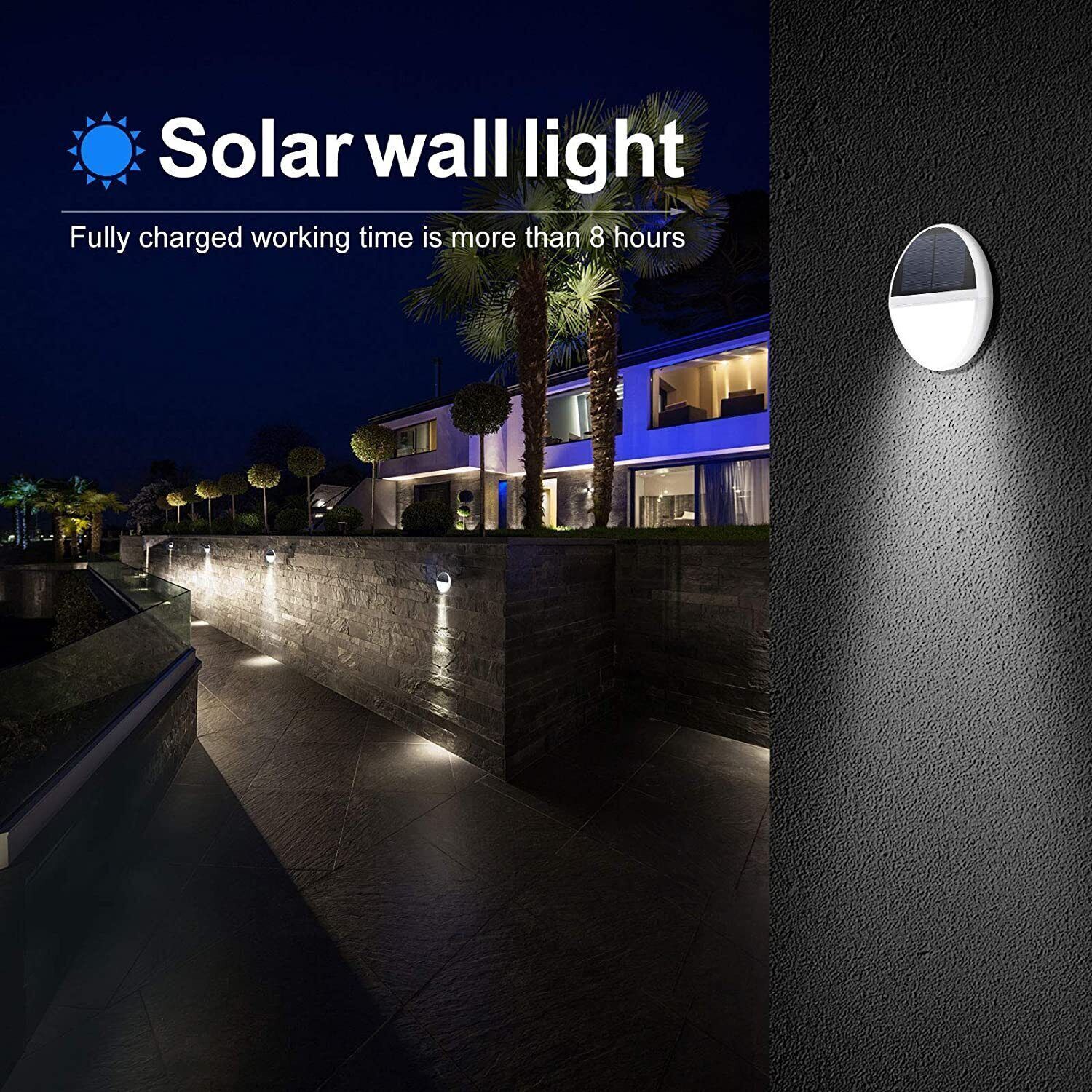 2 Pack Solar Wall Lights 48 LEDs Outdoor Motion Sensor Lights - RLO Tech