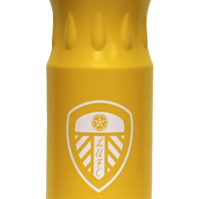 Leeds Utd Water Bottle In Yellow With Blue Lid/Cap LUFC