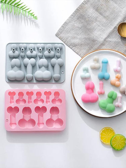 Funny Willy Ice Cube Tray Reusable for Chocolate Candy Ice or Decoration in Pink