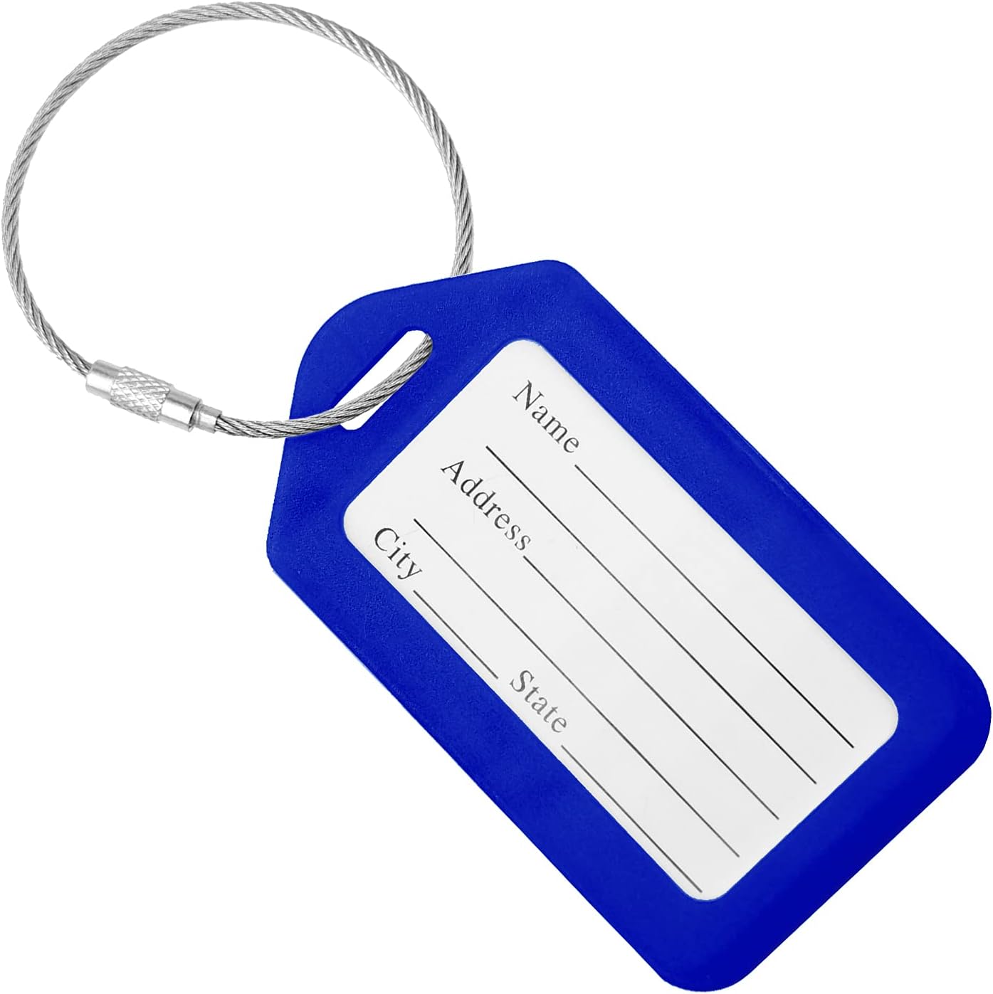 3-Pack Luggage Tags Travel Suitcase Bag Tag Name Address ID Plastic Labels