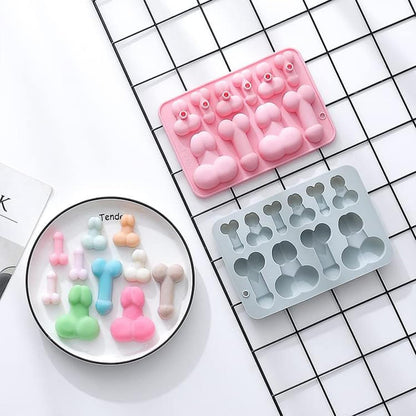 Funny Willy Ice Cube Tray Reusable for Chocolate Candy Ice or Decoration in Pink