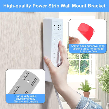 Self-Adhesive Socket Fixer Punch-free Socket Holder Cable Organizer Home Office