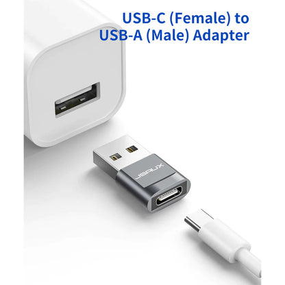 USB C to USB A Male Adapter Power Converter Compatible with Many Devices 4-Pack